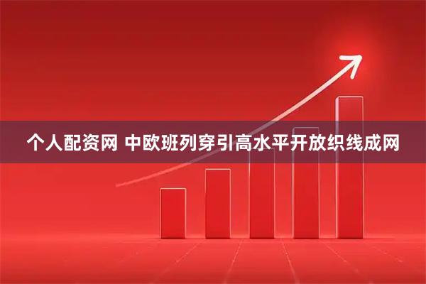 个人配资网 中欧班列穿引高水平开放织线成网